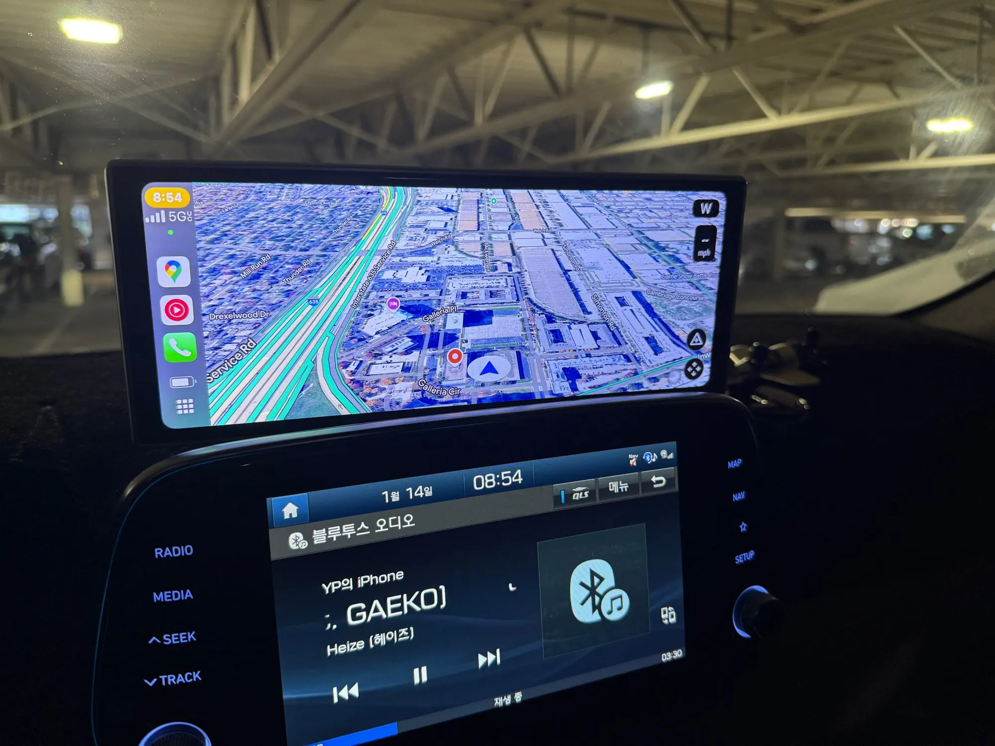11.26 inch Dash Cam 4K Car DVR Wireless Carplay & Android Auto GPS Navigation Video Recorder Dashboard Dual Lens Wifi FM AUX photo review