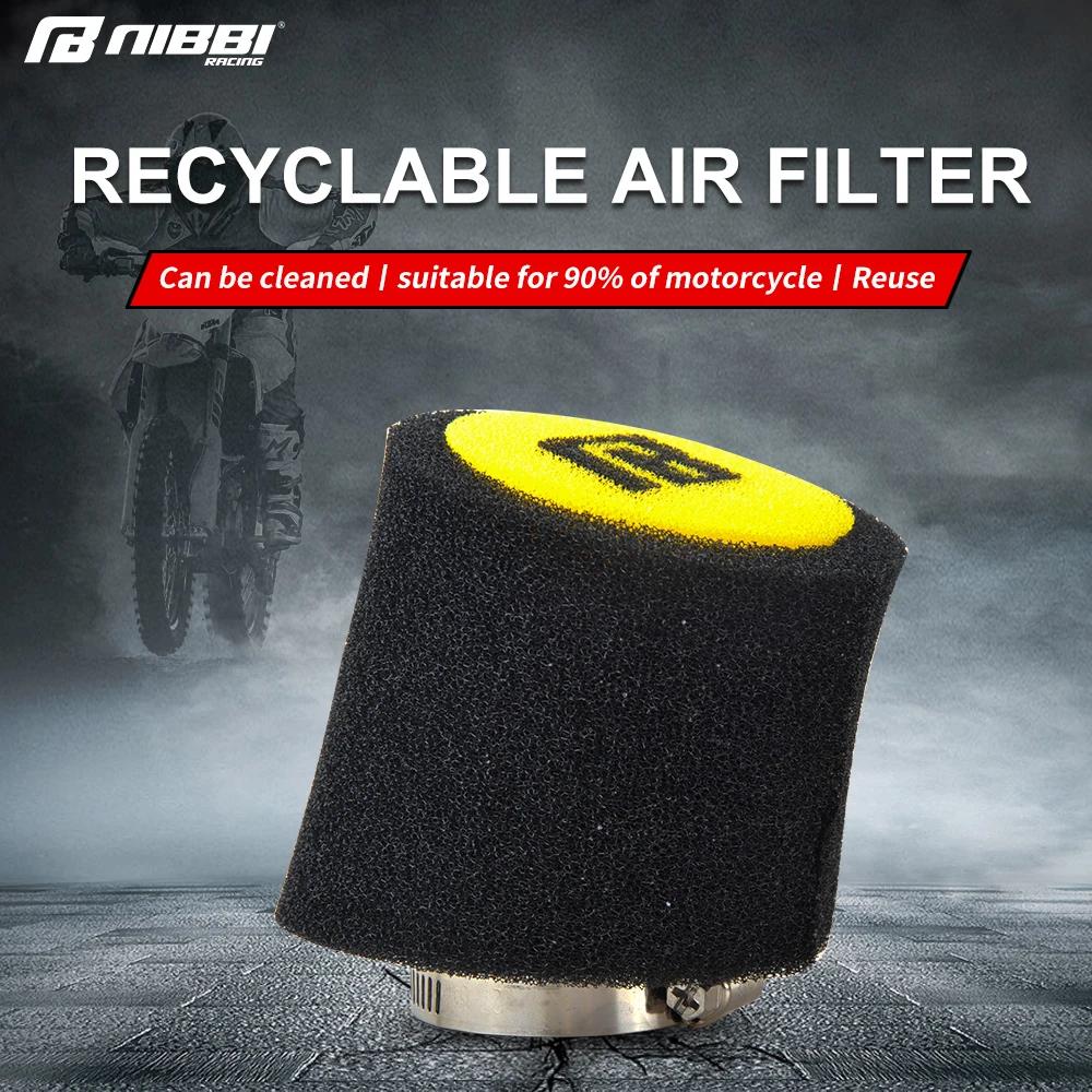 NIBBI Foam Air Filter Sponge Cleaner 35mm 45mm 49mm Air Filter Car Racing Moped Scooter Dirt Pit Bike Motorcycle Accessories air filter cleaner motocross air filter air filter motorcycle air filter
