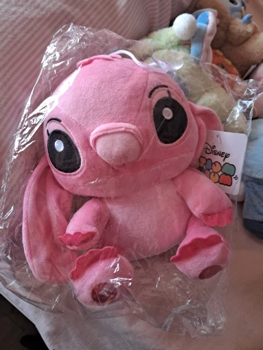 18cm Original de peluche Stitch bebé película dibujos animados modelo muñeca niños figuras de acción juguetes de peluche regalos colgantes photo review