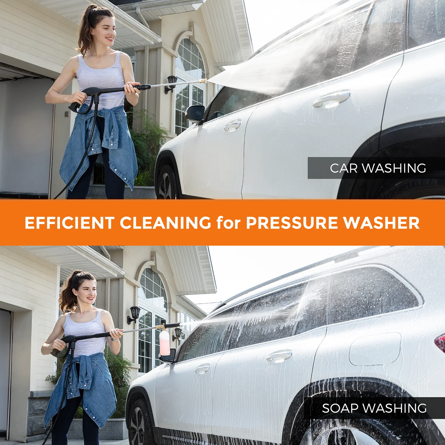 Giraffe Tools Grandfalls Pressure Washer, Electric Wall Mounted Power Washer with 100FT Retractable Hose 6