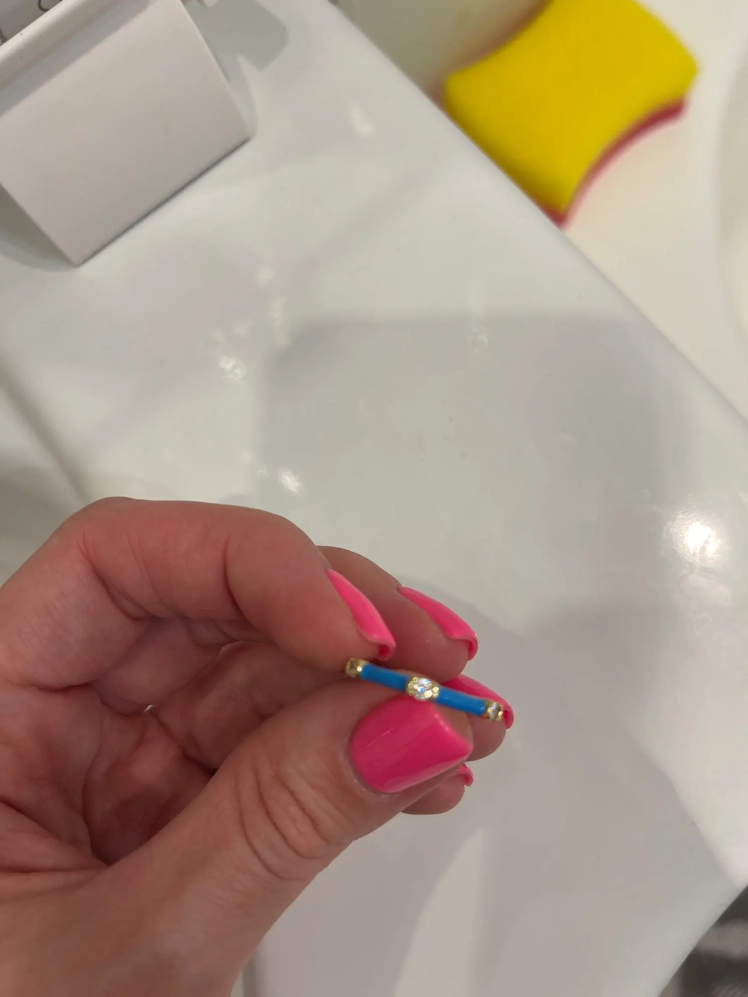 Färgglad emalj guldfärgad bandring för kvinnor flicka Neon CZ Stack Stacking fingerringar