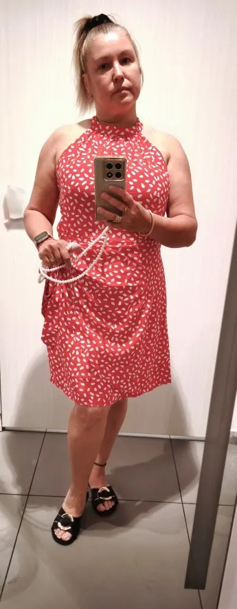 Solid Colored Polka Dot Mini Dresses Women's Camisole Sleeveless Lace Up Dress Summer Vacation Party Dress Robe photo review