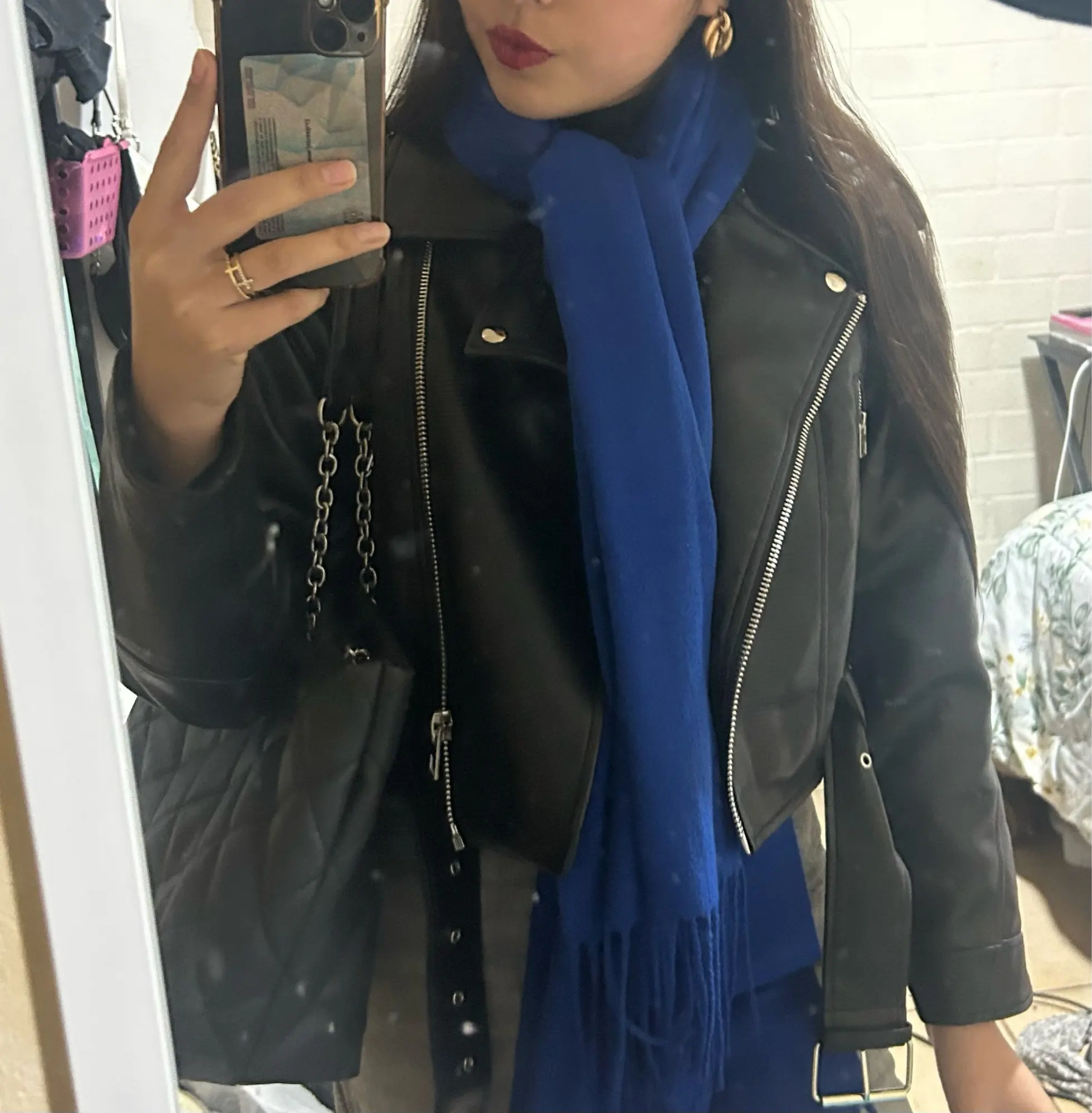 Ailegogo Faux Leather Short Jacket photo review