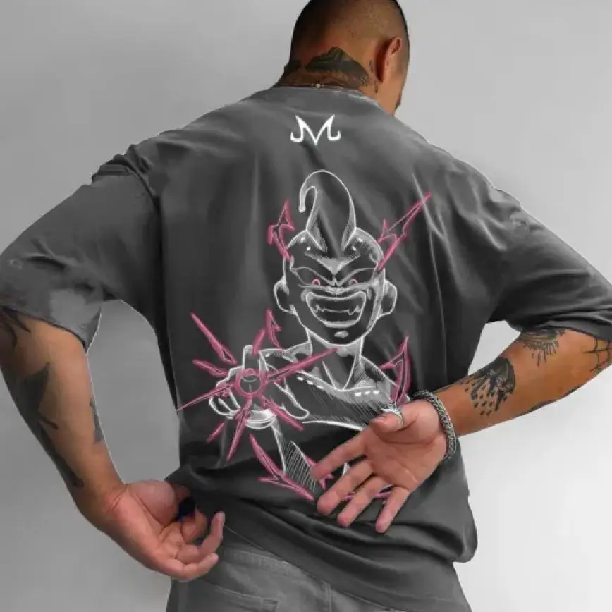 New 3D printed Y2K subculture short sleeved large fashionable casual retro street style comfortable men's short sleeved shirt 3