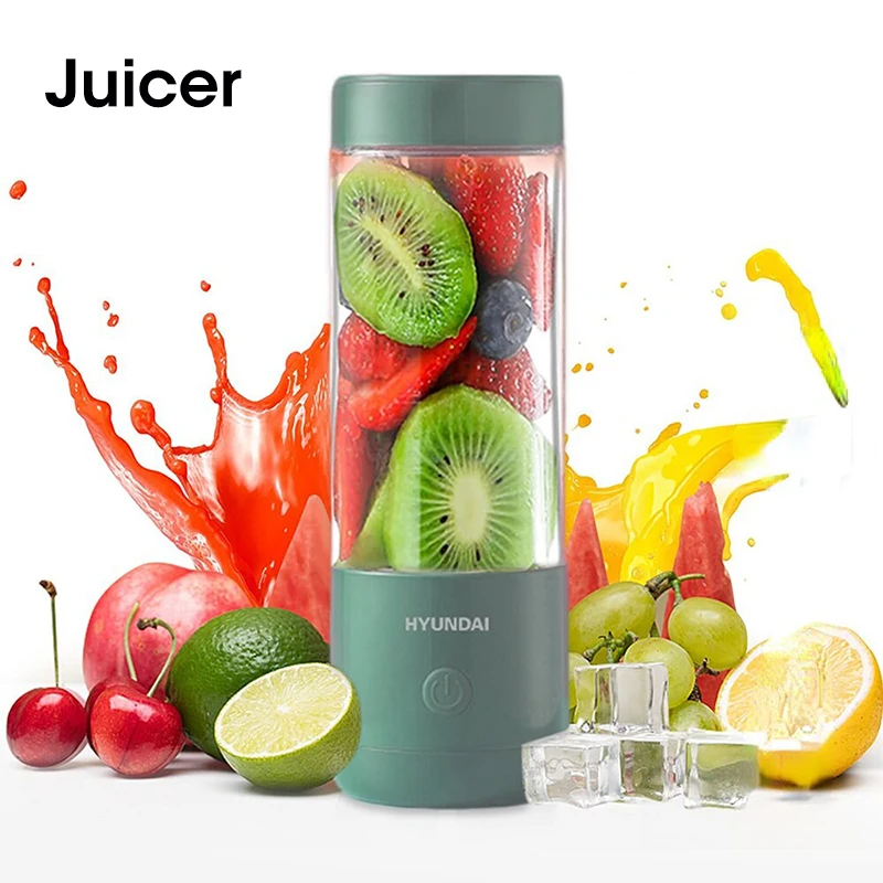 

Portable Blender Bottle, Bestcool 400ml Mini Blender Rechargeable Fruit Mixer Fresh Fruit Blender Bottle for Fruit Milk Shakes