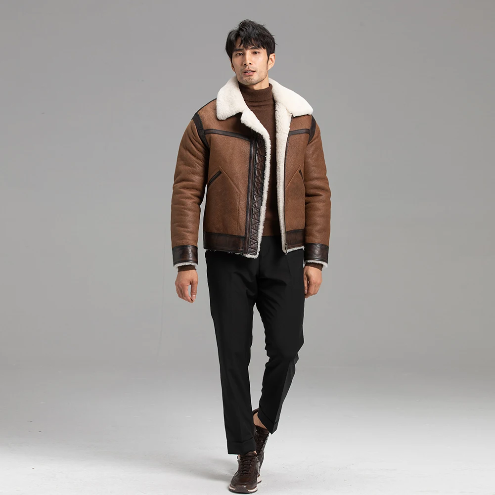 Shearling Jacket Men Men's Shearling Sheepskin Custom Jackets