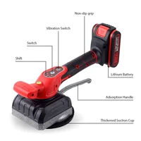 Vibrateur de carrelage sans fil 21V, 5 vitesses réglables, machine à carreler portative avec ventouse de 125 mm, capacité de charge de 200 kg, compatible avec la batterie Worx 3