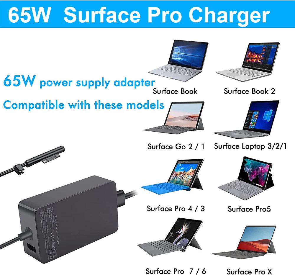 SurfaceProCharger15V4A65WAdapterForMicrosoftSurfaceLaptop12