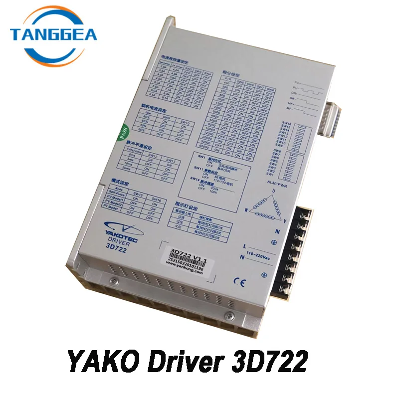3 Phase AC110V-220V YAKO stepping motor driver YKC3722MA YKD3722M 3D722