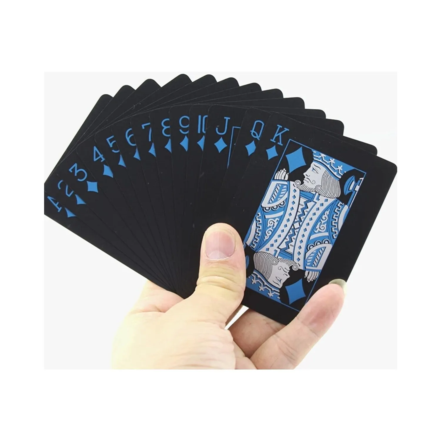 1set-fine-quality-plastic-pvc-poker-waterproof-black-waterproof-pvc-glossy-black-blue-deck-creative-gift-practical-magic-poker