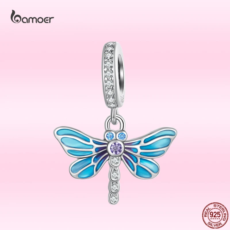 

Bamoer, серебро 925 пробы, бесконечное сердце, циркон, Очаровательные бусы, четырехлистный клевер, Подвеска для женщин, подходит для оригинального браслета DIY, ювелирное изделие