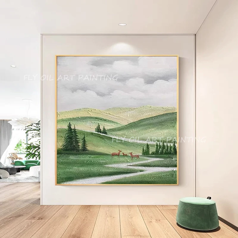 

Modern Wall Art Painting Landscape Mountain Art Handmade Oil Painting On Canvas Abstract Interior Home Decor For Living Room