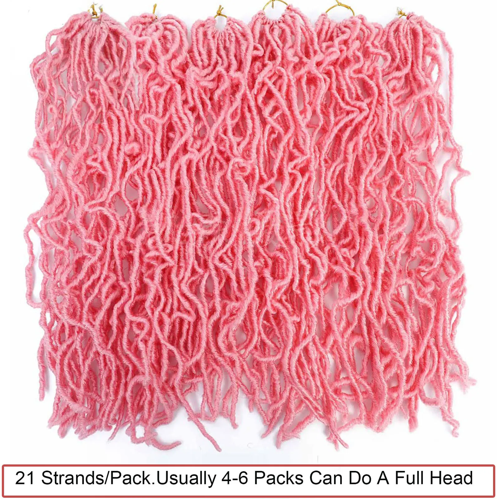 36Inch Pink Soft New Faux Locs Crochet Hair Braids For Women Synthetic Blonde Goddess Nu Locs Braiding Hair Extensions PreLooped 4