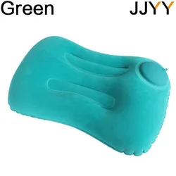Ergonomic Inflatable Travel Neck Pillow - Compact, Portable Comfort for Home, Office, and On-the-Go (Green)