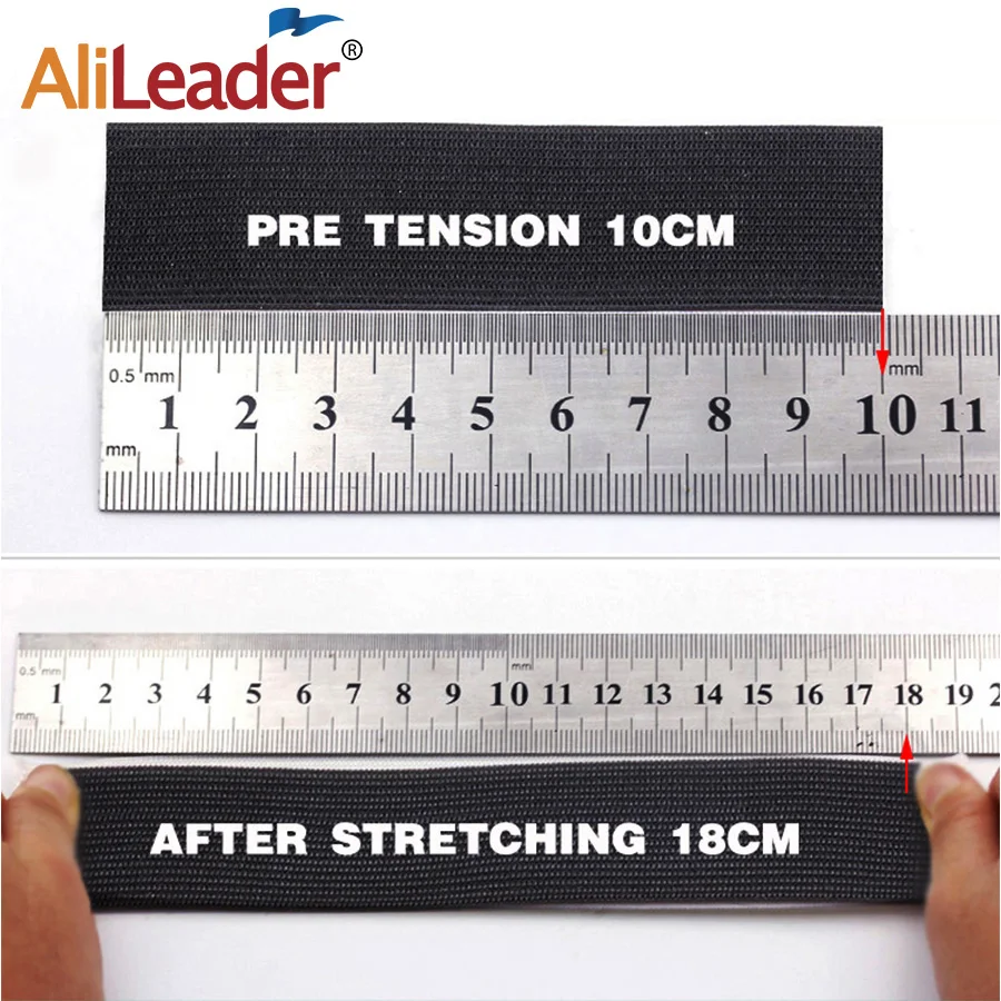 10/20/30/40M Black Elastic Bands For Wig Making Accessories Melting Band For Lace Wig Caps Making Sewing Elastic Band For Wigs