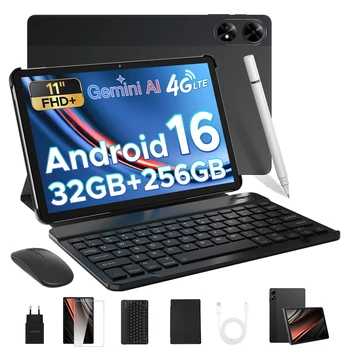 DOOGEE Tab G6+ Tablet 11 inch Android 16 Gemini Al FHD+ Display 8000mAh Battery 32GB+256GB Widevine L1 Dual Speakers Sim Pad PC 1