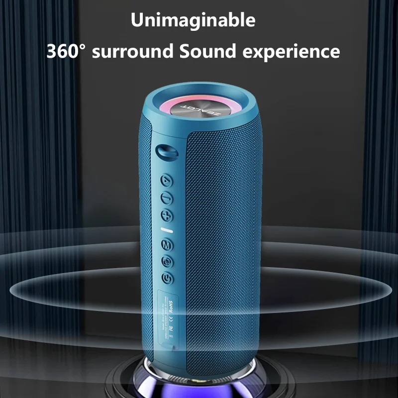 Zealot S51 Pro 40W Outdoor Portable Wireless Speaker,RGB Light