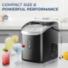 SIMZLIFE Nugget Ice Maker Countertop with Handle，Portable Ice Maker Machine,Auto-Cleaning, Ready in 6 Mins, 34.5lbs/24H,Black 2