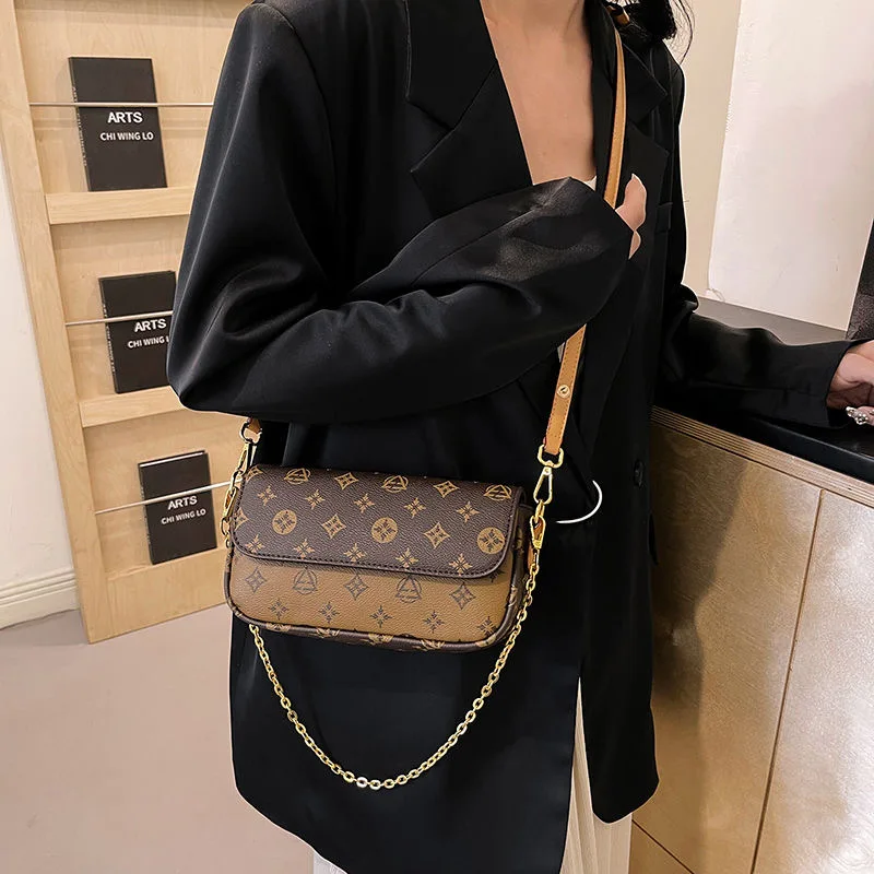 

2024 новая дизайнерская стильная модная женская сумка для дальнозоркости | Модная сумка-тоут для Маджонга с цепочкой и ремешком | Универсальная сумка через плечо