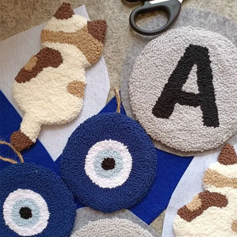 Diy Punch Needle Coaster Punch Needle Rug Kits Diy Punch Needle Rug