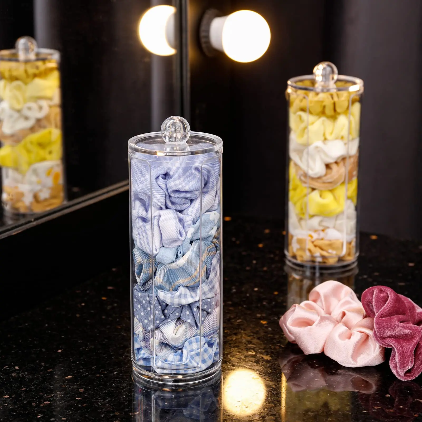 

Scrunchie Holder Stand, Transparent Hair Ties and Headbands Rack, Plastic Hair Ring Storage Rack, Hair Ring Display Storage