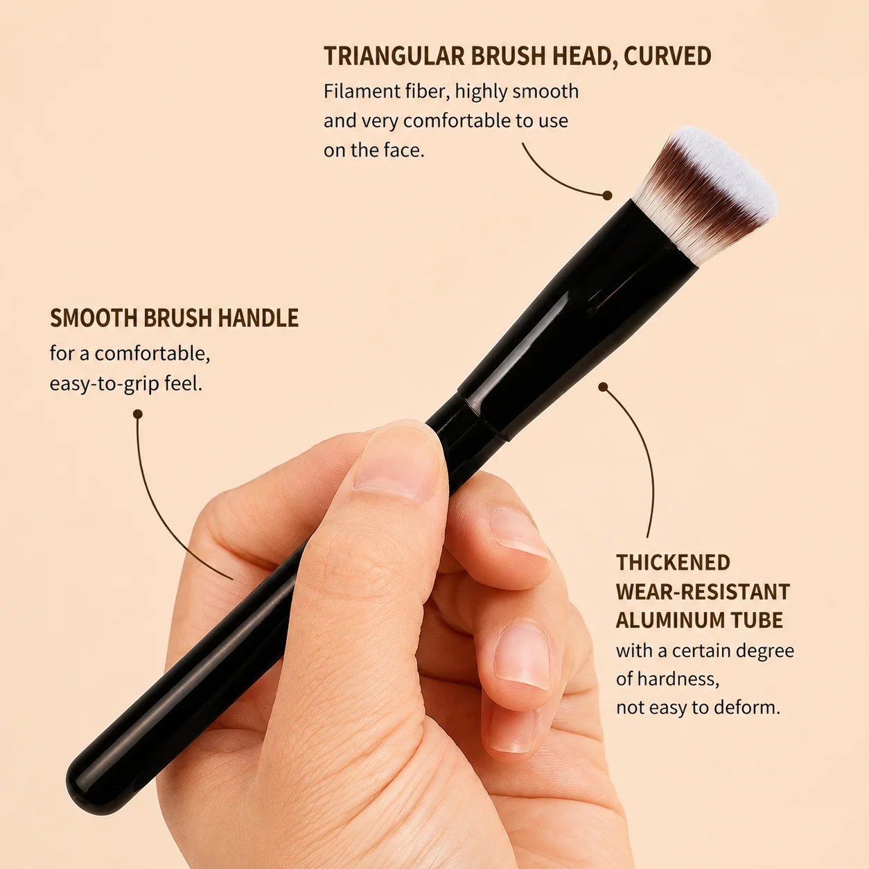 Professional Makeup Brush Set - Soft Foundation, Blush, Powder, Eyeshadow & Mascara Brushes