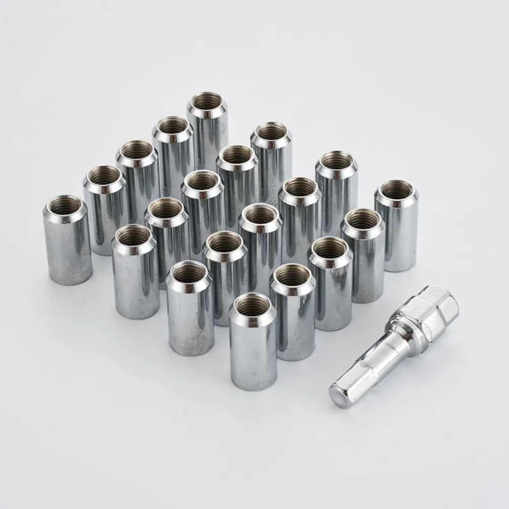 M12x1.5 Lug Nut with One Key 20+1 Pack Wheel Lug Nuts For Buick Hyundai