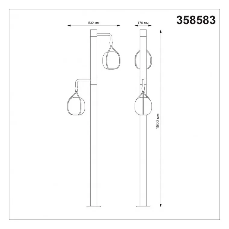 Рисунок 3 - Наземный фонарь Street 358583 Novotech