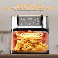 Four à air chaud grande capacité 8L avec écran tactile LED, grande fenêtre de visualisation, accessoires inclus, circulation d'air chaud optimisée 7