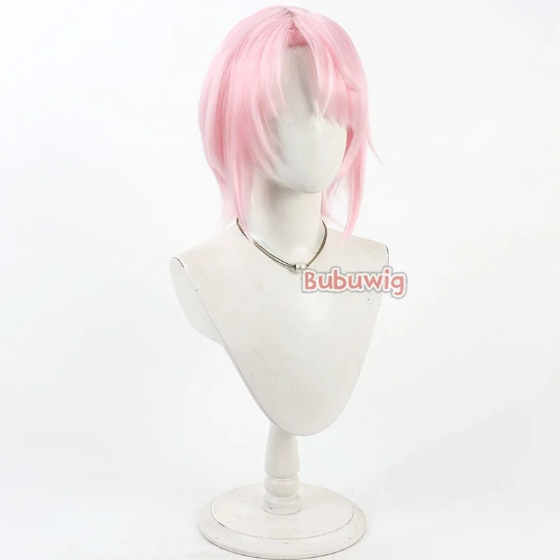 Bubuwig 합성 헤어 시트리 스마트 코스프레 가발 이 슬픈 영혼이 은퇴할 수 있게 해주세요 시트리 스마트 30cm 짧은 핑크색 가발 내열성