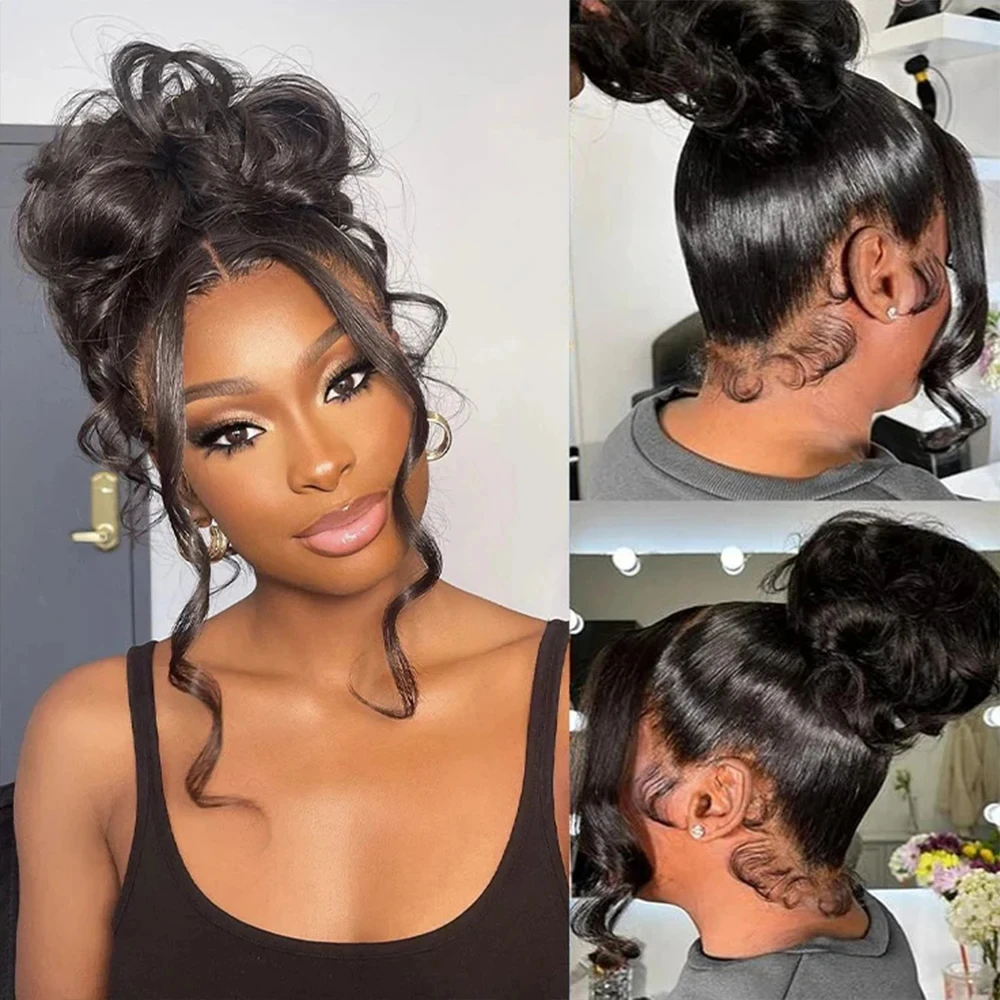 250 Density HD Invisi Starp 360 Lace Front Wig Human Hair Wigs Invisi Drawstring Body Wave Pre Cut 360 Full Lace Wig Human Hair