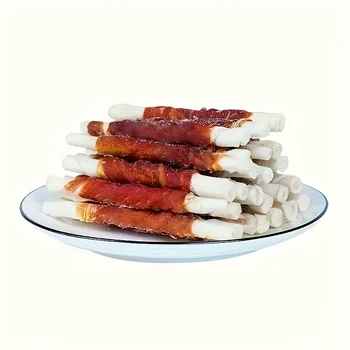 100g/500g(3.53oz/1.1LB) Duck Wrapped Rawhide Sticks, Dog Treats For Small, Medium, & Large Dog, Made With Real Duck, Rawhide 1