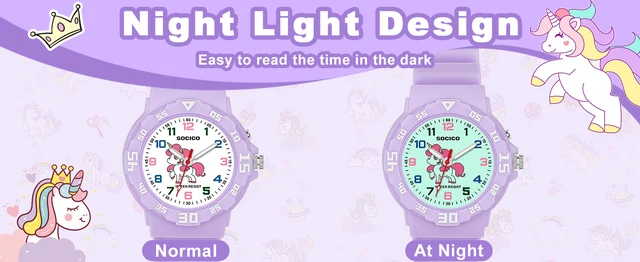 Orologio Per Bambini SOCICO - Impermeabile 3ATM, Per Imparare L'Ora, Regalo Educativo