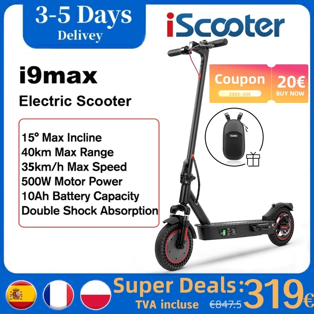 iScooter-i9Max-Electric-Scooter-Adults-10Ah-Electric-Scooters-Max-Motor ...