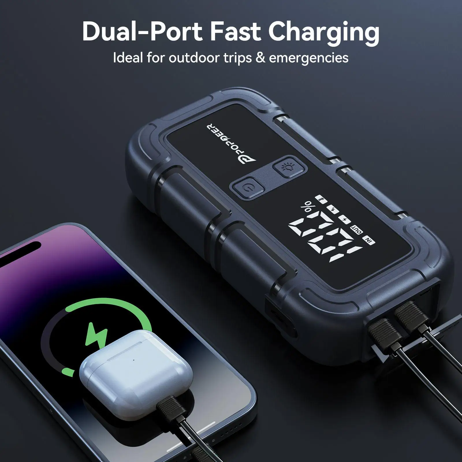 Motor starten: PD-J06 Starthilfekabel mit 4000 A Spitzenstrom 4