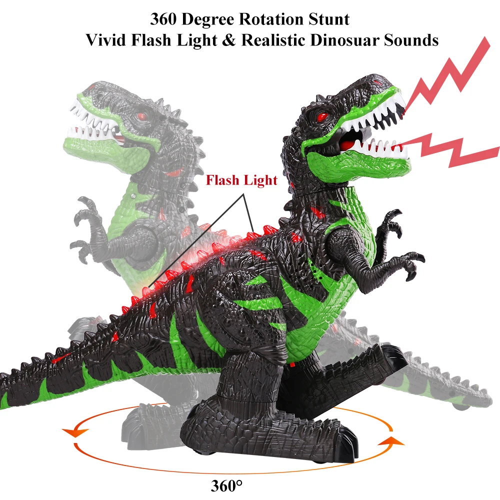 Dinossauros de controle remoto robô elétrico som luz brinquedo escavação  jurássico animais t rex brinquedos educativos para crianças meninos -  AliExpress