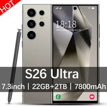 2026 HOT S26 Ultra NEW 7.3HD Global Edition Original Smart Dual Card 7800mAh Battery Facial Recognition Function