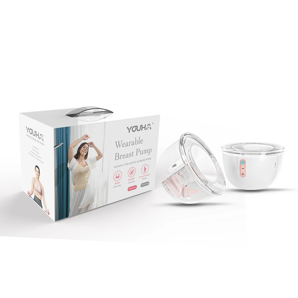 YOUHA Wearable Breast Pump 24mm&28mm Breastshiled Collection Cup Wireless Double Packing single electric breast pump