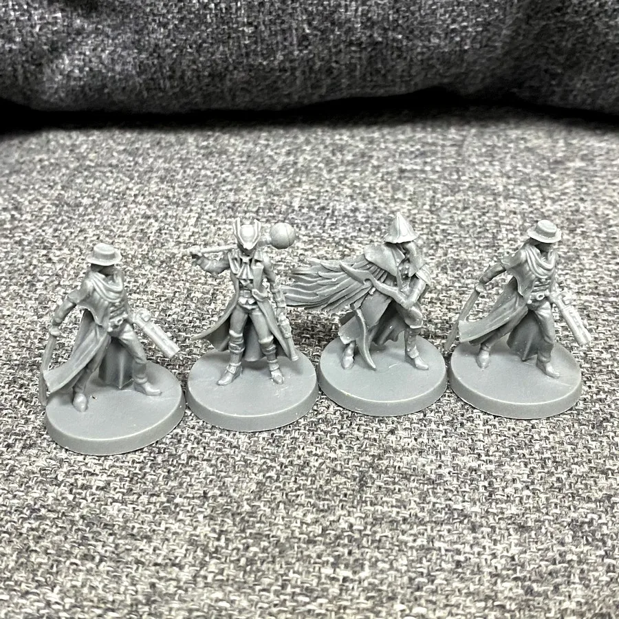 4pcs Axe Hunter Warriors Miniatures Bloodborne Board Game Role Playing Figures Toys Collectible