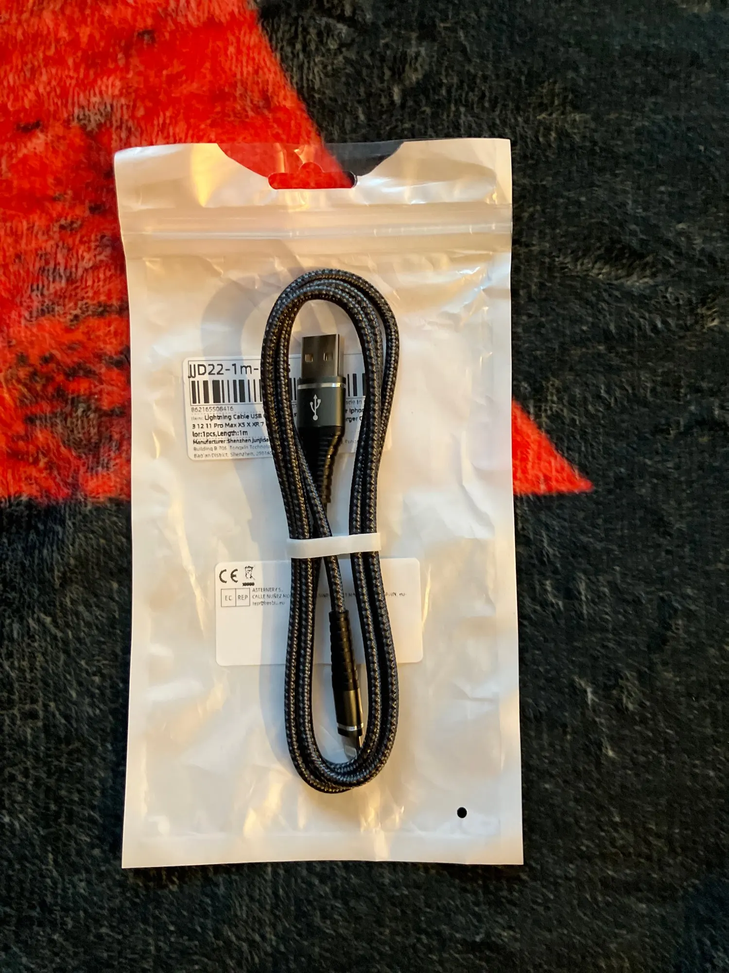 Lightning Cable USB Original Fast Charging Cord for Iphone 14 13 12 11 Pro Max XS X XR 7 8 6 Plus SE Nylon Braided Charger Cord photo review