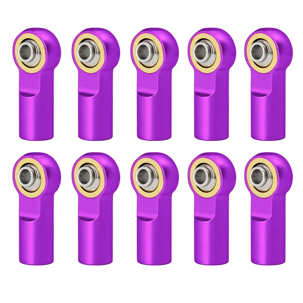 10Pcs Metal M3 Aluminum Link Rod Tie Rod End Ball Joint for AXIAL SCX10 D90 D110 Tamiya CC01 Racing 1/10 RC Car Track Car 6