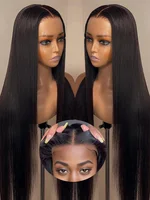 Pre Cut No Glue 13x4 Bone Straight Glueless Wig Human Hair Ready To Wear Brazilian Lace Front Closure Wigs For Women Preplucked 1