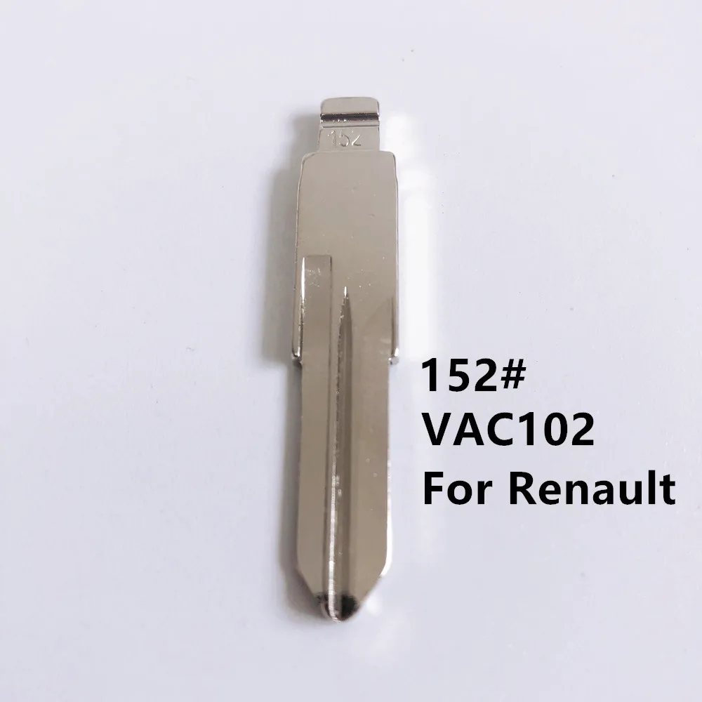 

10pcs #152 Remote Key Blade Uncut Flip Blank VAC102 For Renault Megan Dacia Clio Duster for JMD VVDI KEYDIY KD Xhorse Remote