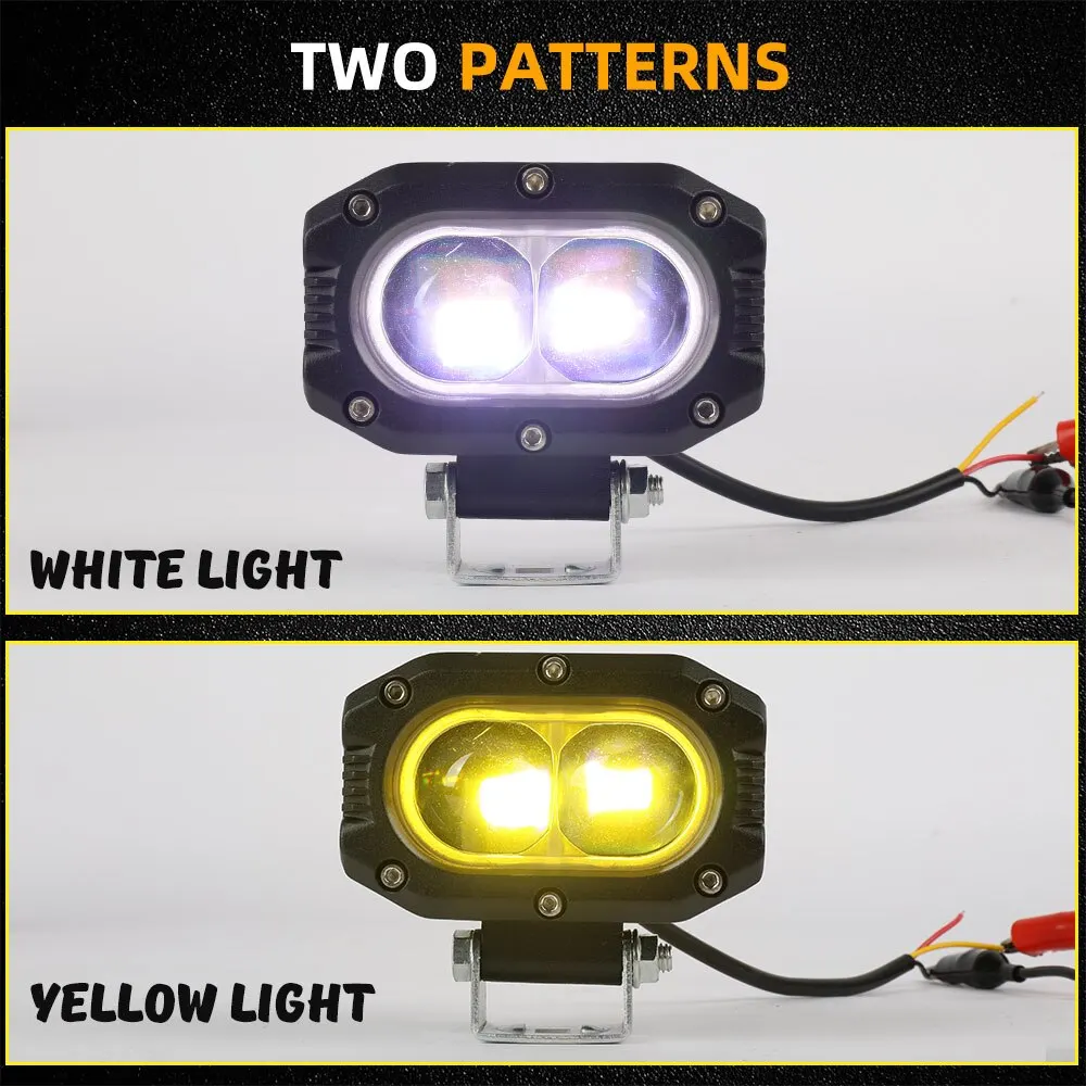LED Driving Motorcycle Fog Lights Flood Beam Spot Light LED Work Light Bar For Offroad Trucks ATV SUV UTV