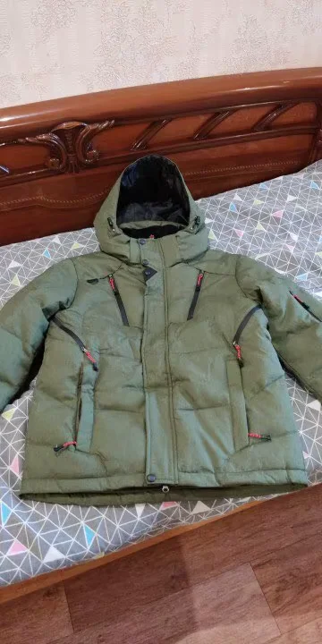 Hooded Mens Parkas Degree Winter Clothing Men, White Duck Goose Feather Coat Thick Mens Warm Snow Jacket Coat Windbreaker Men photo review