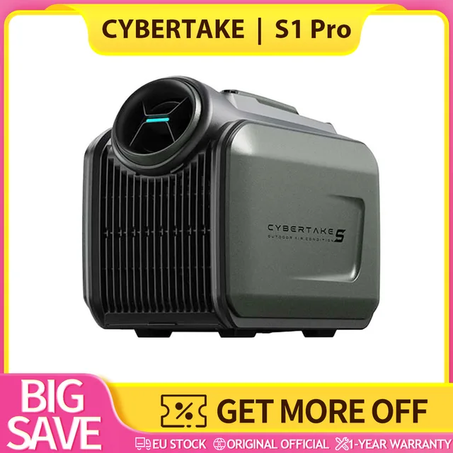 Climatiseur extérieur portable CYBERTAKE S1 Pro (sans batterie), 480 W, compresseur Panasonic 3300 BTU/H 960 W, 160-240 m3/h 1