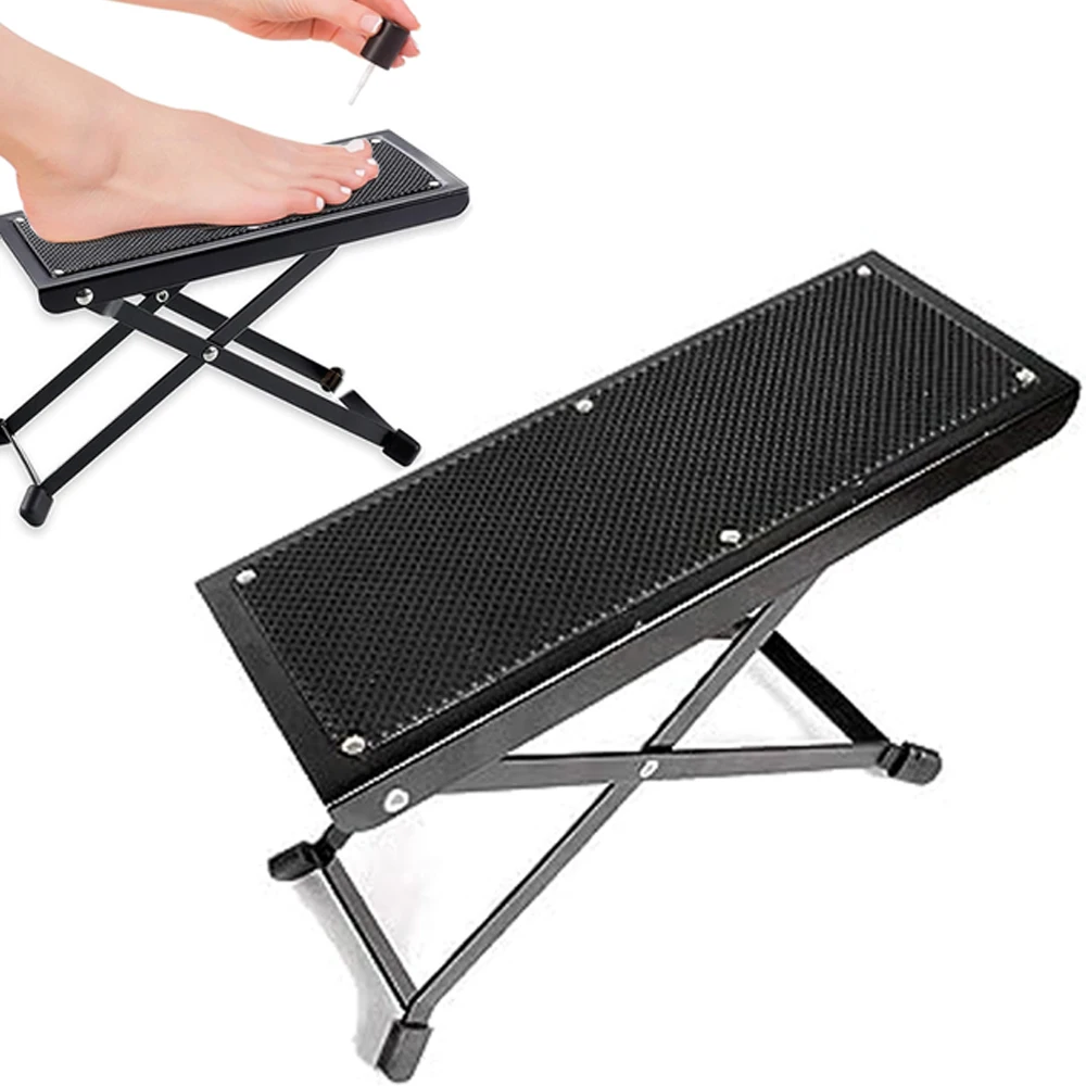 4 Levels Height Adjustable Guitar Foot Rest Stool, Foldable Guitar Foot  Stand for Guitars Ukulele Classical Guitar Player, Black