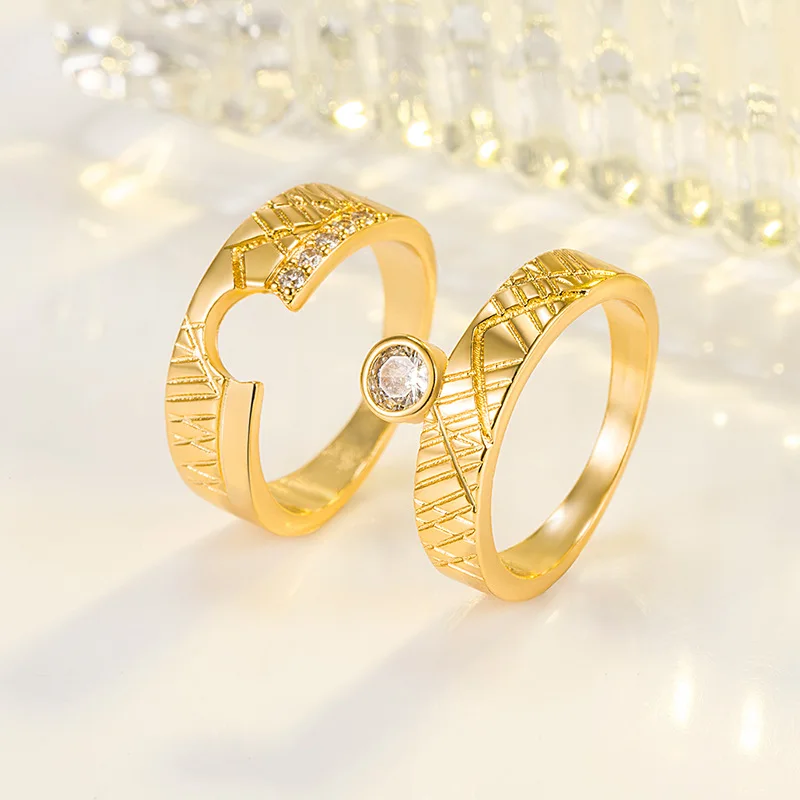 This 14 k Gold V Ring Special Anniversary Gift For Her