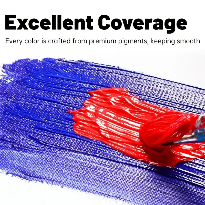 12-24 Vibrant Colors Acrylic Paint Set - 5ml Each, Multi-purpose for Artists, Students & DIY Projects - Ideal for Walls,Crafts 4