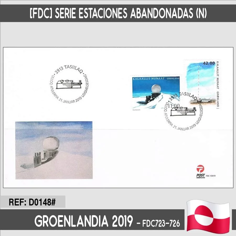 D0148 # Greenland 2019 [Fdc] Stazioni Sospese (N)